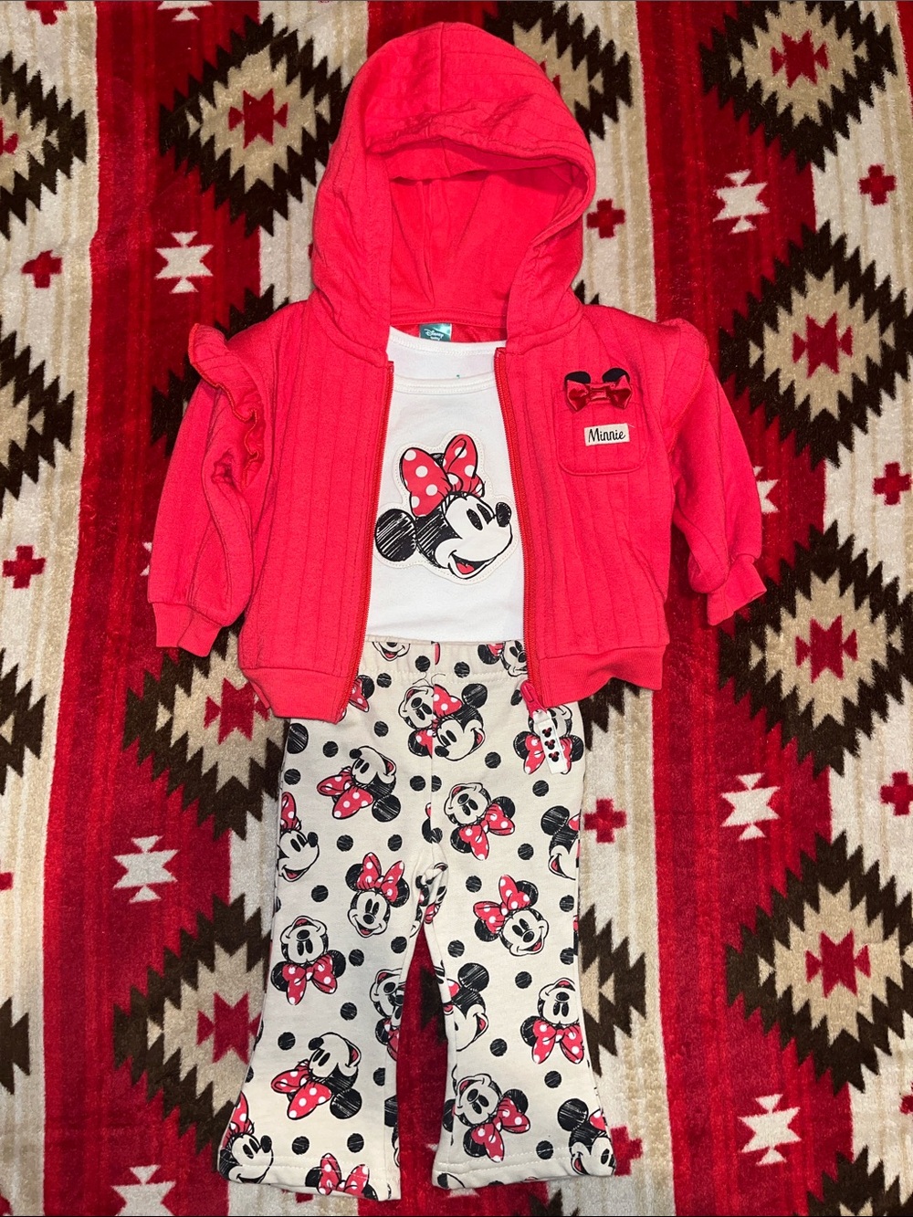 Disney Baby Red Hooded Bottoms